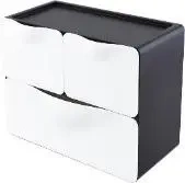 Przybornik nabiurkowy 3 - komorowy czarny - Olife