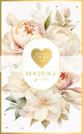 Karnet Rocznica Ślubu wymienne cyfry - Armin Style