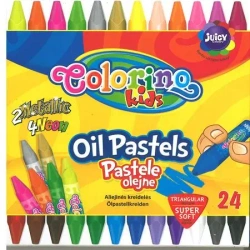 Pastele olejne Colorino Kids trójkątne 24 kolory - PATIO