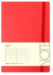 Notatnik A5 96 stron na gumkę czerwony - Cervantes