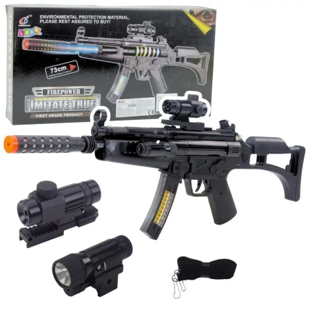 Karabin ze światłem i dźwiękiem 73cm - Leantoys