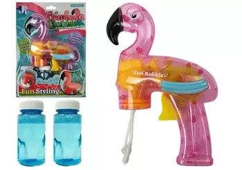 Pistolet do baniek mydlanych flaming różowy - Leantoys