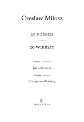 20 poemes 20 wierszy - Miłosz Czesław