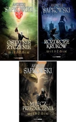 3W1 WIEDŹMIN ROZDROŻE KRUKÓW + OSTATNIE ŻYCZENIE + MIECZ PRZEZNACZENIA - Andrzej Sapkowski