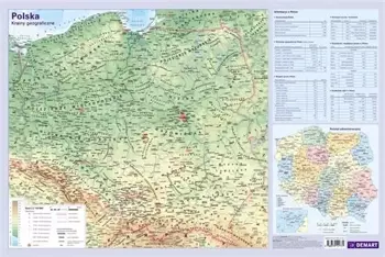 Administracyjna mapa Polski. Podkładka na biurko - Demart