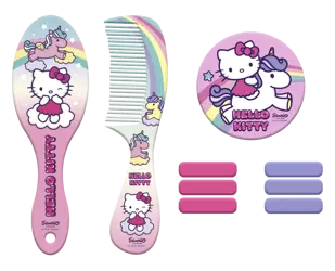 Akcesoria do włosów w kosmetyczce Hello Kitty 10 elementów HK50104 - Kids Euroswan