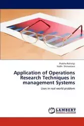 Application of Operations Research Techniques in Management Systems - Rohatgi Prabha