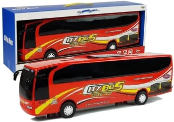 Autobus miejski czerwony 54cm - Leantoys