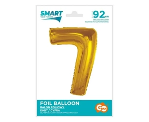 Balon foliowy Smart cyfra 7 złota 92cm - Godan