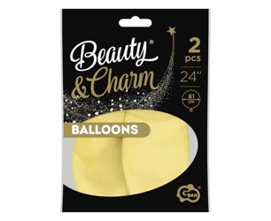 Balony Beauty&Charm makaronowe waniliowe 61cm 2szt - Godan