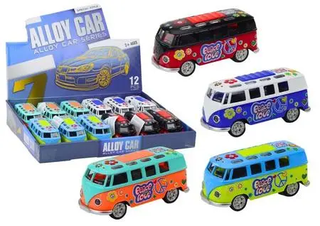 Camper Bus 1:32 metalowy światła dźwięk napęd MIX - Leantoys