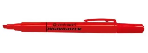 Cienki zakreślacz Highlighter czerwony - Centropen