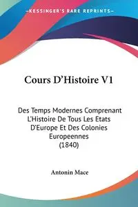 Cours D'Histoire V1 - Mace Antonin