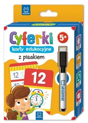 Cyferki karty edukacyjne z pisakiem. 5+ - praca zbiorowa