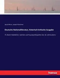 Deutsche Nationalliteratur, historisch-kritische Ausgabe - Jacob Minor