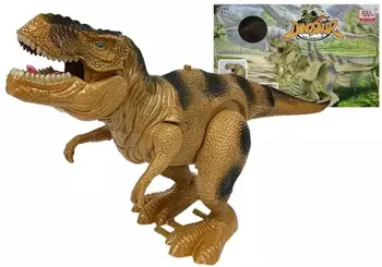 Dinozaur Tyranozaur Rex brązowy - Leantoys