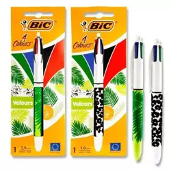 Długopis 4 kolorowy BIC Velours AST 1szt mix blister