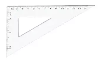 Ekierka prostokątna 14.5cm BL004-B - Tetis