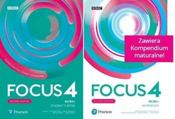 FOCUS 4 ZESTAW PODRĘCZNIK ĆWICZENIA B2 B2+ PEARSON - Praca Zbiorowa