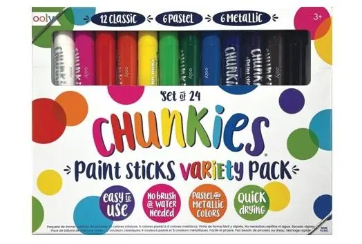 Farby w kredce Chunkies Paint Sticks 24szt - Kolorowe Baloniki