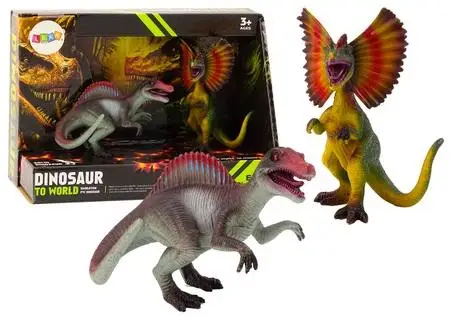 Figurki dinozaurów Spinozaur Dilofozaur 2el - Leantoys