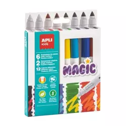 Flamastry Kids magic zmieniające kolor 8szt MIX - Apli