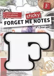 Forget me sticky notes kart samoprzylepne litera F - IF