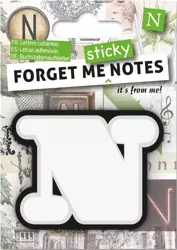 Forget me sticky notes kart samoprzylepne litera N - IF