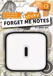 Forget me sticky notes kart samoprzylepne litera O - IF