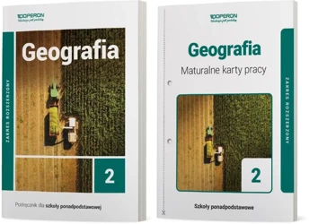 GEOGRAFIA 2 PODRĘCZNIK + MATURALNE KARTY PRACY ROZSZERZONY OPERON 2020 LO - Sławomir Kurek