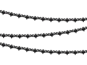 Girlanda bibułowa Nietoperze czarny 4m - PartyDeco