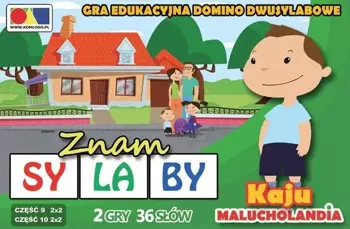 Gra domino. Znam sylaby. Cz. 9 i 10 - zestaw Kaju - KOMLOGO