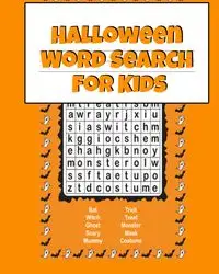 Halloween Word Search For Kids - Spooky Boo