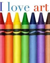 I love art crayon creative  blank coloring book - Michael Huhn