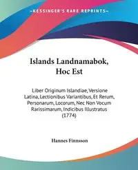 Islands Landnamabok, Hoc Est - Finnsson Hannes