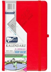 Kalendarz 2024/2026 A5 18M + notes Hip Hop czerw - Elefant