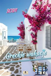 Kalendarz 2024 A3 ścienny Greckie wakacje - Pan Kalendarzyk