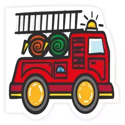Karnet wycinany - Wóz strażacki - Henry