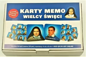 Karty memo - Wielcy Święci (40 kart) - Wydawnictwo Diecezjalne i Drukarnia w Sandomierzu
