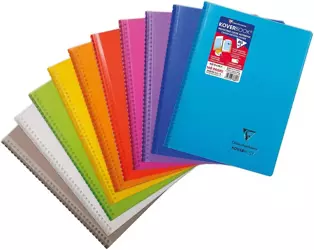 Kołozeszyt A4 80K kartka KoverBook PP 1 sztuka mix kolorów - Clairefontaine