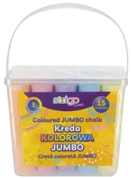 Kreda chodnikowa Jumbo kolorowa 15szt - Strigo