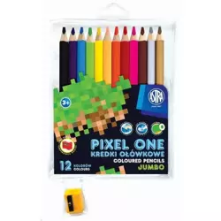 Kredki ołówkowe Pixel One 12 kolorów + temperówka - ASTRA papiernicze