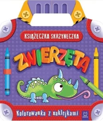 Książeczka skrzyneczka Zwierzęta Kolorowanka z naklejkami - Opracowanie zbiorowe