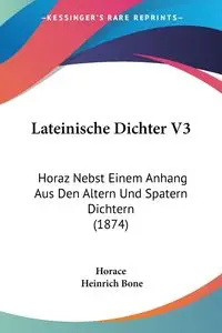 Lateinische Dichter V3 - Horace