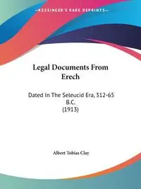 Legal Documents From Erech - Clay Albert Tobias