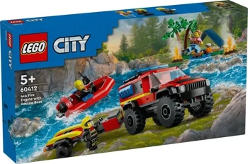 Lego CITY 60412 Terenowy wóz strażacki z łodzią