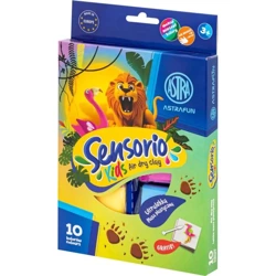 Lekka masa plastyczna Dżungla Sensorio Kids 10 kolorów - ASTRA art-pap