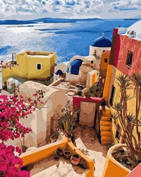 Malowanie po numerach - Wyspa Santorini 40x50cm - Twoje Hobby