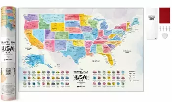 Mapa zdrapka - Travel Map USA Art