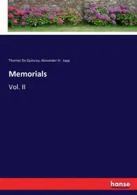 Memorials - Thomas De Quincey